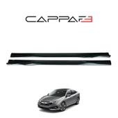 Honda Civic 2016- Yılı ve Sonrası Uyumlu Yan Marşpiyel 2 Parça thumbnail 2