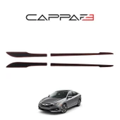 Honda Civic 2016- Yılı ve Sonrası Uyumlu Yan Kapı Alt Çıta 4 Parça thumbnail 3