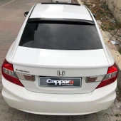 Honda Civic 2012-2015 Yıl Aralığı Uyumlu Arka Cam Üstü Spoyler İnce Model - 6