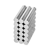50 Adet 8x3mm Yuvarlak Neodyum Mıknatıs Güçlü Nikel Kaplamalı Kaliteli Dayanıklı Magnet - 4