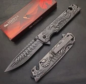 Sibirya Company S2076-B Eskitme Akrep Desen İşlemeli Kurtarma Kamp Çakısı - 1