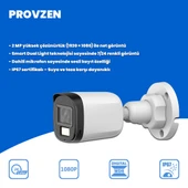 Provzen Dahua 6 Kameralı Full HD Fullcolor Mikrofonlu Güvenlik Kamerası - 2