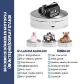 UpWay Motorlu Şarjlı 360° İleri Geri Dönebilen Hız Ayarlı Ürün Gösteri Standı - 6