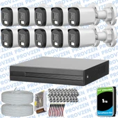 Provzen Dahua 10 Kameralı Full HD Fullcolor Mikrofonlu Güvenlik Kamerası thumbnail 1
