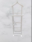 Dilsiz uşak 2 li 90530 Model Ahşap Parlak Beyaz Boyalı El Yapımı - 1