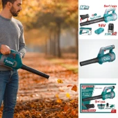 Total Li-Ion Kablosuz Bataryalı 16V Şarjlı Hava Üfleme Makinesi Blower 2.0Ah X2 Toz Yaprak Üfleyici thumbnail 2
