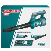 Total Li-Ion Kablosuz Bataryalı 16V Şarjlı Hava Üfleme Makinesi Blower 2.0Ah X2 Toz Yaprak Üfleyici thumbnail 5