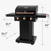 Kenmore PG-4030400LN-BC Gazlı 3 Ocaklı Barbekü - Siyah - 4