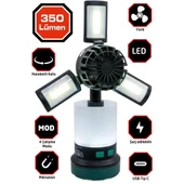 Rox Şarjlı Çok Fonksiyonlu Fanlı Kamp Feneri thumbnail 1