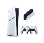 Sony Playstation PS5 Slim 1 TB Digital Edition Oyun Konsolu + 2. PS5 Kol Beyaz + PS5 Şarj İstasyonu (İthalatçı Garantili) - 1