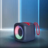 Polosmart FS105 Taşınabilir Şarjlı Kablosuz Bluetooth Hoparlör 1200 mAh Speaker Siyah - 4