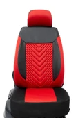 Ceylan oto koltuk kılıfı kırmızı renk arka koltuk standart üçlü - 1