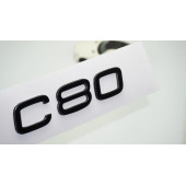 DK Tuning C80 Siyah ABS 3M 3D Bagaj Yazı Logo Volvo İle Uyumlu - 1