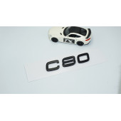 DK Tuning C80 Siyah ABS 3M 3D Bagaj Yazı Logo Volvo İle Uyumlu - 2