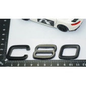 DK Tuning C80 Siyah ABS 3M 3D Bagaj Yazı Logo Volvo İle Uyumlu - 4