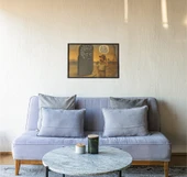 Rosetta Taşı Çerçeveli Tablo Tarihi Mizah Baskı Dilbilimci Hediyesi Arkeoloji Dekor 30x42 cm - 2