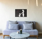 Minimalist Sanat Çerçeveli Tablo  Ruhsal Bağ Temalı Özel Tasarım Duvar Dekoru  30x42 cm - 2