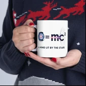 E=mc2 Einstein Kupa, Bilimseverler ve Fizikçiler İçin Tasarım Kupa Bardak Hediyesi - 1