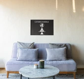 Ceteris Paribus Çerçeveli Tablo Denge ve Uyumu Yansıtan Felsefi ve Ekonomi Temalı Tasarım 30x42 cm - 1