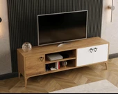 Rivo Tv Ünitesi Legnano-Beyaz Raflı ve Kapaklı Modern Tasarım 150 cm - 5