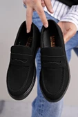 ET180 Estilo X Bağcıksız Süet Erkek Günlük Spor Klasik Ayakkabı ST - Siyah thumbnail 4
