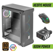 Green Z5 Surena ARGB Gaming Bilgisayar Kasası 600W 80+ Bronze PSU Dahil - 1