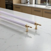 Yıldız Gold Altın 160 mm 16 cm Metal Mobilya Kulpu Mutfak Çekmece Dolap Dolabı Kapak Kulpları Kulbu thumbnail 3