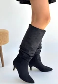 Zelya Siyah Süet Topuklu Çizme thumbnail 2