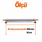 Yıldız Gold Altın 160 mm 16 cm Metal Mobilya Kulpu Mutfak Çekmece Dolap Dolabı Kapak Kulpları Kulbu thumbnail 2