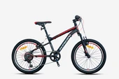 Kron VORTEX 4.0 20 Jant 7 Vites V-Fren Çelik Çocuk Bisikleti Siyah Kırmızı 20 Jant Vitesli Bisiklet thumbnail 1