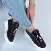 Gane Siyah Cilt Bağcıklı Spor Ayakkabı thumbnail 4