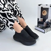 Soord Siyah Triko Boncuk İşlemeli Spor Ayakkabı thumbnail 5