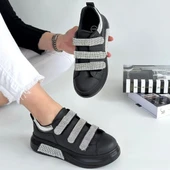 Elika Siyah Cilt Cırt Cırtlı Spor Ayakkabı thumbnail 4