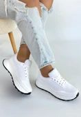 Edva Beyaz Cilt Bağcıklı Spor Ayakkabı thumbnail 3