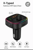 Kablosuz MP3 Çalar ve Hızlı Şarj Özellikli Bluetooth Araç Kiti  XTyped 20W - 1