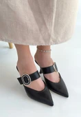 Yote Siyah Cilt Topuklu Terlik thumbnail 3