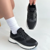 Slar Siyah Cilt Bağcıklı Spor Ayakkabı thumbnail 4