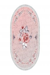 elleser Dekoratif Yıkanabilir Kaymaz Tabanlı Oval Salon Halısı - 2