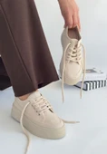 Carin Bej Keten Bağcıklı Spor Ayakkabı thumbnail 3