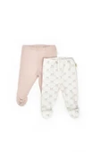 Bebek 2li Patikli Pantalon %100 Organik Pamuk , Bebek - Yenidoğan- csy8142 - 2