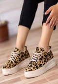 Lulu Leopar Süet Bağcıklı Spor Ayakkabı thumbnail 2