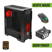Green Striker Midtower Gaming Bilgisayar Kasası 800W 80+ Bronze PSU Dahil - 5