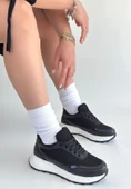 Edva Siyah Cilt Bağcıklı Spor Ayakkabı thumbnail 1