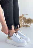 Gasta Beyaz Cilt Sarı Detaylı Bağcıklı Spor Ayakkabı thumbnail 3