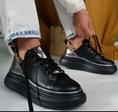 Jista Siyah Cilt Bağcıklı Spor Ayakkabı thumbnail 4