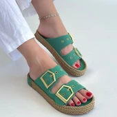 İces Yeşil Nubuk Terlik thumbnail 4