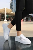 Piata Beyaz Cilt Bağcıklı Spor Ayakkabı thumbnail 3