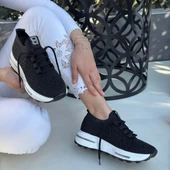 Cilla Siyah Triko Boncuk İşlemeli Spor Ayakkabı thumbnail 4