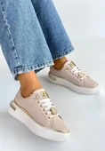 Jlar Bej Cilt Bağcıklı Spor Ayakkabı thumbnail 3