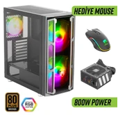 Green Griffin G6 ARGB Gaming Bilgisayar Kasası 800W 80+ Bronze PSU Dahil - 1